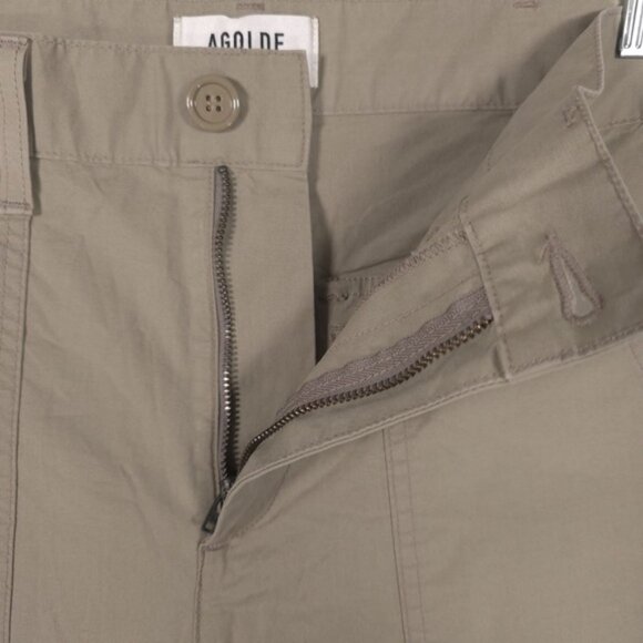 AGOLDE Women’s Pants Tan Stretch Cotton Daria Utility Cargo Cropped Size 27 - Picture 12 of 16